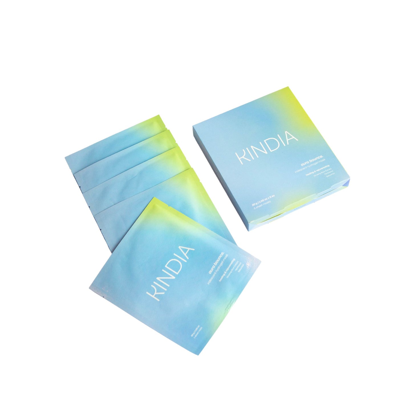 Aura Bounce Soothing and Brightening Hydrogel Face Mask - 5 Pack