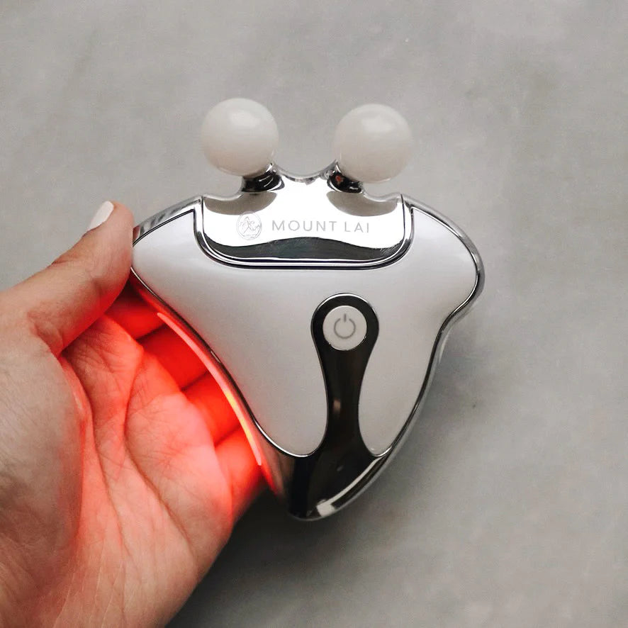 The Vitality Qi LED Gua Sha Device with Protective Pouch by Mount Lai
