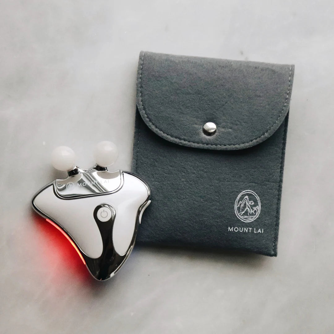 The Vitality Qi LED Gua Sha Device with Protective Pouch by Mount Lai