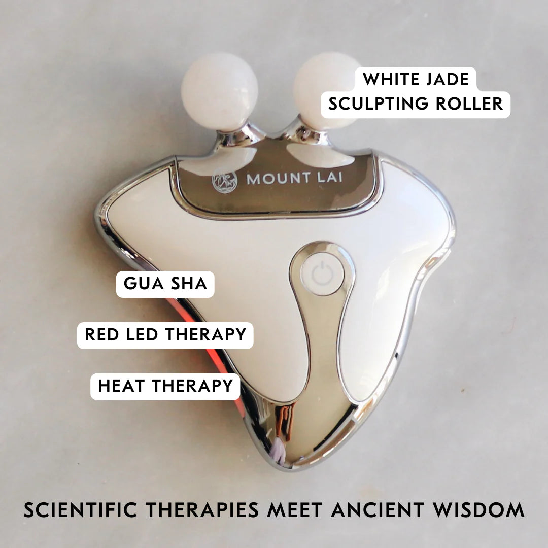 The Vitality Qi LED Gua Sha Device with Protective Pouch by Mount Lai